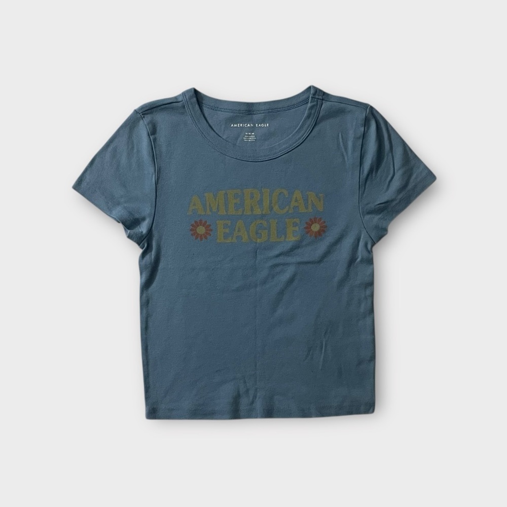 American Eagle Outfitters Blue Graphic Tee